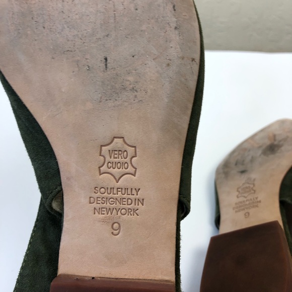 Matt Bernson Green Suede Leather Flats - Picture 5 of 5